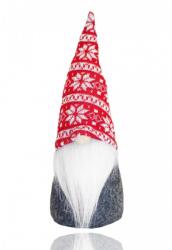 Yala Design Karácsonyi Orrmanó piros-fehér mintás sapkában 25cm-es (058162)