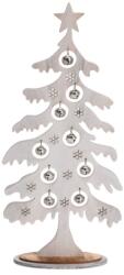  Fenyőfa karácsonyi dekoráció csengőkkel - fehér 6985-A (6985-A)