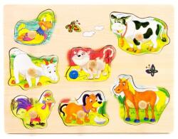 Fakopáncs Fogantyús Fa Forma puzzle kicsiknek, kacsás 1 éves kortól (0051)