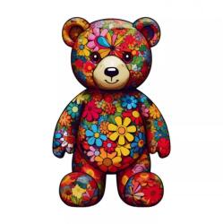  Relaxációs 3D fa puzzle - Virágos mackó A4 méretű (9410-B)