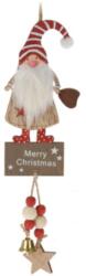  Mikulás karácsonyfadísz Piros-Fehér csillagos sapkában 7009-B (7009-B)