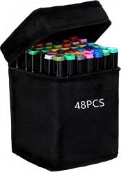 Extralink Alkoholos Markerkészlet, 48 Szín, Kétvégű (MARKERY 48SZT) (MARKERY 48SZT)