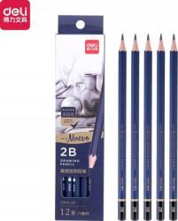 Deli Arte Nuevo Grafitceruza - 2B, Hatszögletű, 12 darabos (641687) (641687)