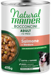 Natural Trainer 2x415g Natural Trainer Bocconcini Adult Medium & Maxi Chunks medves kutyatáp - Lazac