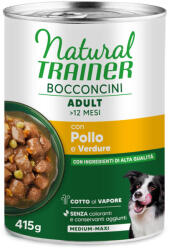 Natural Trainer 2x415g Natural Trainer Bocconcini Adult Medium & Maxi Chunks medves kutyatáp - Csirke