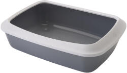 SAVIC Szett: Savic peremes alomtálca, világosszürke/fehér+12db Savic Bag it Up Medium alomalátét