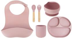MOMI Set de sufragerie din silicon pentru copii MoMi AMI roz (KJZMMAMIPI) Set pentru masa bebelusi