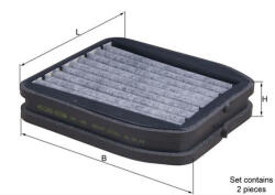 MAHLE Filtru habitaclu cu carbon activ MAHLE LKK165 S