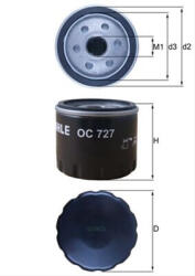 MAHLE Filtru ulei MAHLE OC727