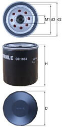 MAHLE Filtru ulei MAHLE OC1063