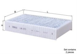 MAHLE Filtru habitaclu cu carbon activ MAHLE LAK873 S