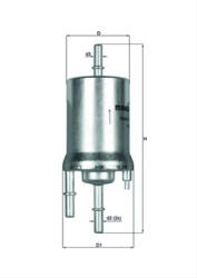 MAHLE Filtru combustibil MAHLE KL156 1