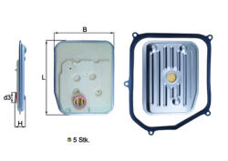 MAHLE Filtru hidraulic MAHLE HX147KIT