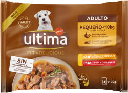  Affinity Ultima 44x100g Ultima Delicious Adult Mini csíkok szószban csirke & marha nedves kutyaeledel