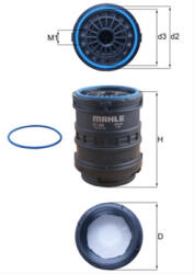 MAHLE Filtru combustibil MAHLE KC646D