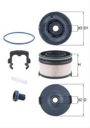 MAHLE Filtru combustibil MAHLE KX568KIT