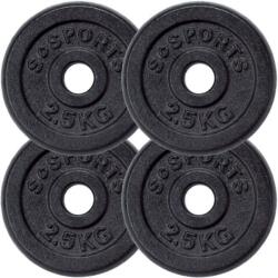 SC Sports Súlytárcsa szett öntöttvas 4 x 2, 5 kg (SC-100085-0) - kokiskashop Súlytárcsa