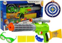 LEAN Toys Habpatronos Puska - Céltáblával, Zöld (6781) (6781)