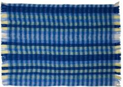 Hübsch Синьо одеяло със смес от вълна 140x200 cm Loom - Hübsch (442102)