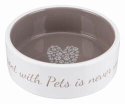 TRIXIE Pet's Home kerámia tál 0, 3l/12cm krém/barna