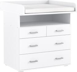 TEMPO KONDELA Komód pelenkázóasztallal, fehér, REA MICKEY NEW