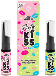 Secret Play Flirty Kiss Flame & Frosty Edible Arousal Gel Strawberry & Mint 2 x 8g