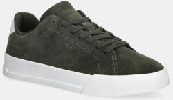 Tommy Hilfiger velúr sportcipő TH COURT CORE SUEDE - zöld Férfi 42