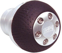  Alu/bőr sebváltógomb - fekete