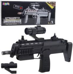 LeanToys Játékpuska Fegyver Lámpák Hangok Irányzó Fekete 41cm - 24256 (24256) (24256)
