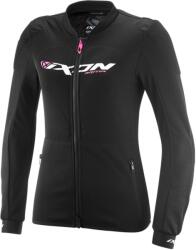 IXON Arma női motoros kabát fekete-fehér-fluo rózsaszín