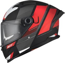 MT Helmets Cască de motociclist integrală MT BRAKER CHENTO B5 gri-roșu-alb-alb (MT1346A5615)