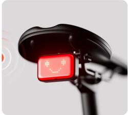 iGPSPORT ET6 Smart Emoji USB-ről tölthető hátsó okos lámpa, BLE, fekete