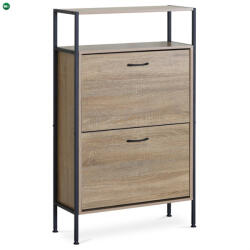  Cipősszekrény, 2 rekeszes, tölgy dekor, MDF