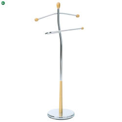 Artium 82646 Natúr színű szobainas, tömör fa és krómozott fém. Teherbírás 5 kg