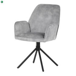 Artium Ezüst Bársony Étkezőszék. HC-511 SIL4