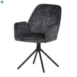 Artium Fekete Bársony Étkezőszék. HC-511 BK4