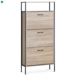 Artium Cipősszekrény, 3 rekeszes, tölgy dekor, MDF