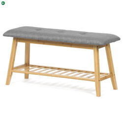 Artium Natúr Bambusz Cipős, Szürke Betétekkel. DR-N1012 GREY2
