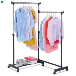  Elforgatható Ruhatartó Állvány Fekete Színben Abd-1215