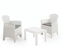 I. P. A. E-Progarden Kerti garnitúra AKITA, 3 részes, fehér I. P. A. E-Progarden