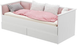  Pat de extensie HELIOS cu panouri tapițate roz 200x80/200x160