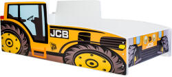  Pat de o persoană Tractor galben 160x80 cu saltea