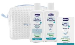 Chicco Baby Moments babaápolási ajándék szett kozmetikai táskával, kék
