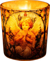  Illatmécses üvegpohárban róma mozaikos angyal 1db