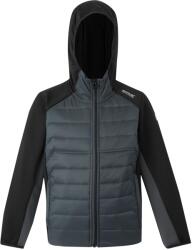 Regatta Gyermekek/gyerekek Kielder IX Hybrid kabát 135-140cm9-10A fekete|mályva|szürke
