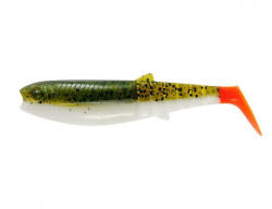 Savage Gear Cannibal shad gumihal, 10 cm, olive hot orange, 1 db (77104)