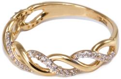 Ékszershop Köves csavart mintás arany gyűrű (1266423)