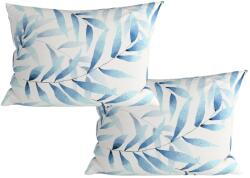  2 db mikroszálas díszpárnahuzat szett KOVENDI 50x70 cm, kék-fehér
