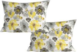 2 db mikroszálas díszpárnahuzat szett FEONELLE 50x70 cm, sárga-szürke