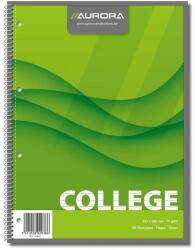 Aurora Caiet cu spirala, A4, 80 file, dictando, AURORA College (129801)
